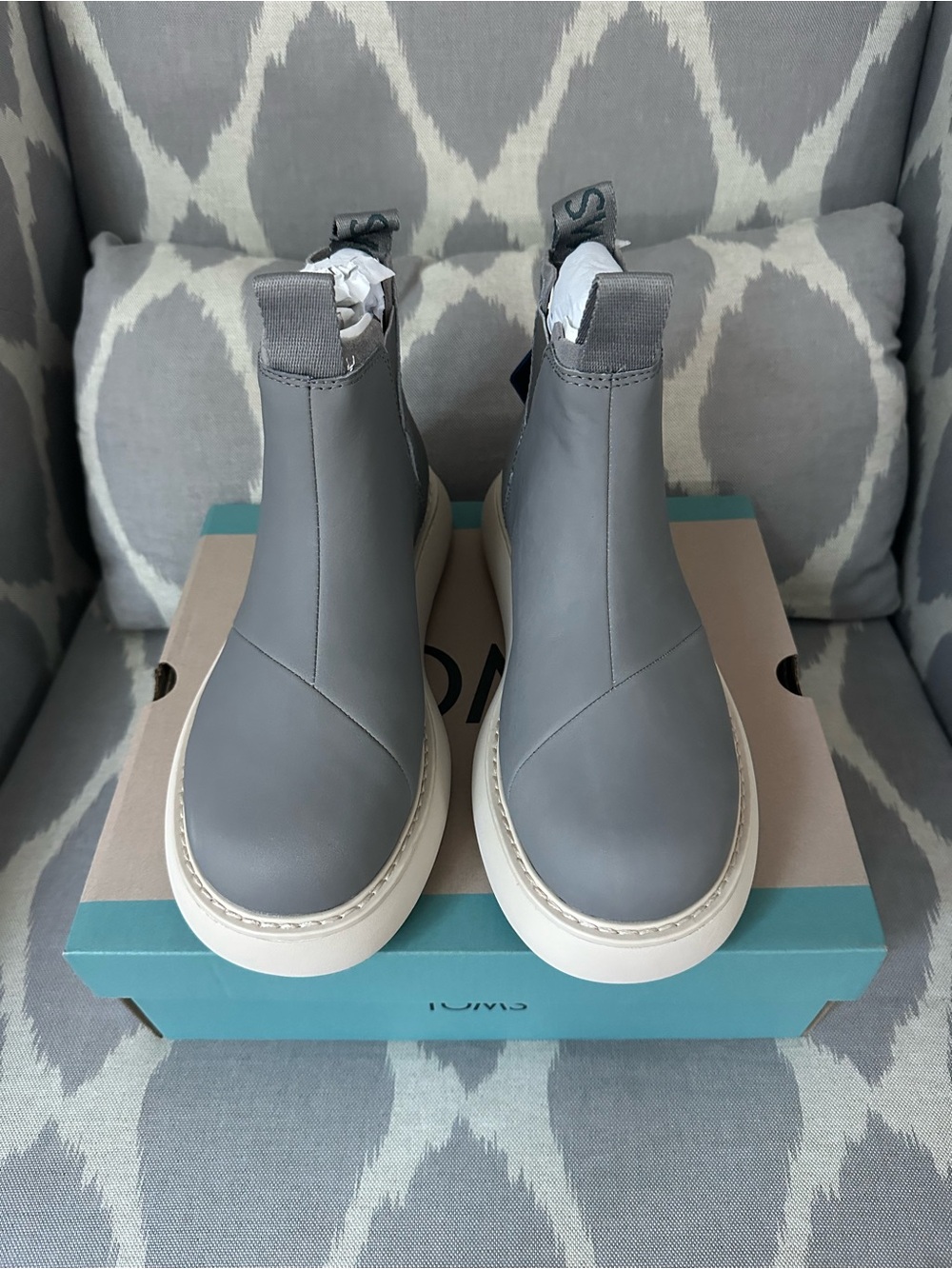 Toms Gray Women's Alpargata Mallow Chelsea Boots | Sz 6.5 | NIB | Comfort Foam 🩶